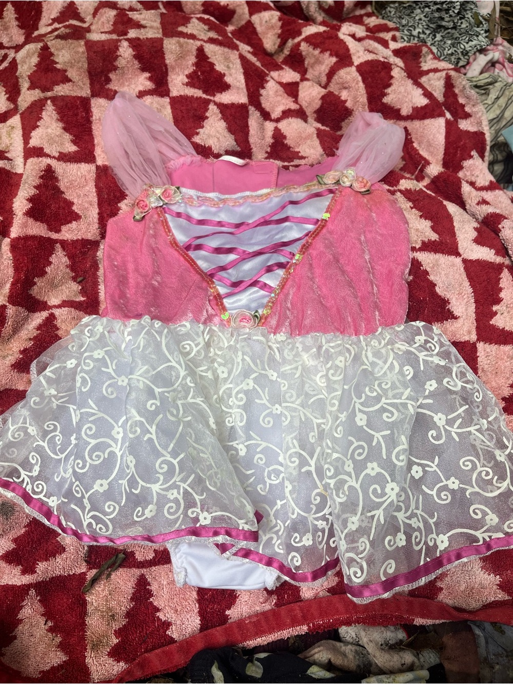 Pink Floral Tulle Ballet Dress for Kids